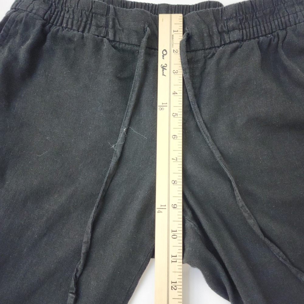Lands End Linen Blend Pants Bundle 3 Pairs Black Lavender Tan Womens Size Medium - Picture 7 of 8
